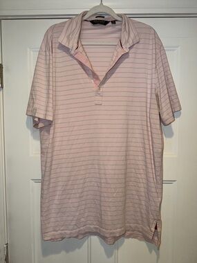 Polo by Ralph Lauren Pink Striped Short-Sleeve Golf Polo